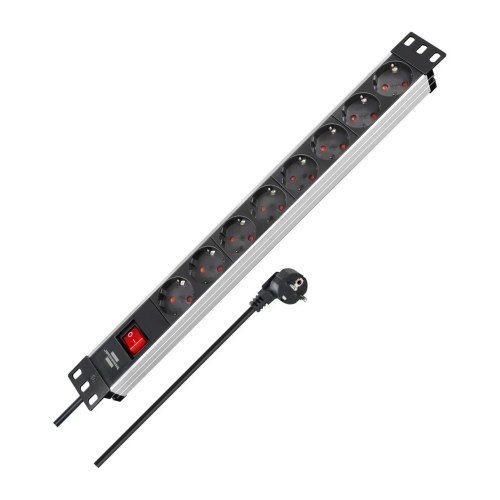 Удлинитель Premium-Line Technic Alu 19; 8 розеток; кабель 2 метра; с выключателем Brennenstuhl — Brennenstuhl 1390007018