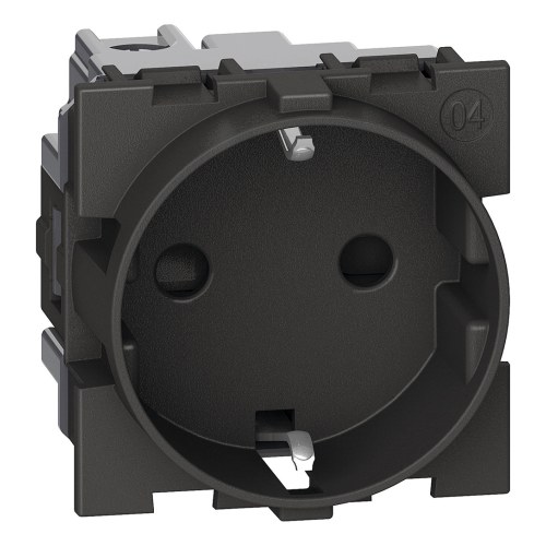 Розетка немецкого стандарта 2P+T, цвет черный — Bticino BT-KG4141