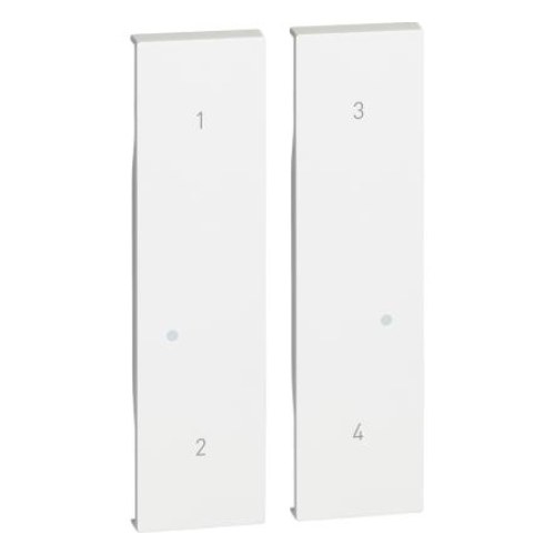 L.NOW - лицевая панель для 4 сцен.выкл. Белая — Bticino BT-KW37M2