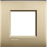 Рамка металлическая 1-постовая, цвет золотистый — Bticino BT-LNE4802OF