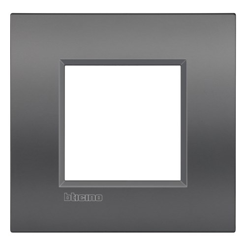 Рамка металлическая 1-постовая, цвет мокрый асфальт — Bticino BT-LNE4802ST