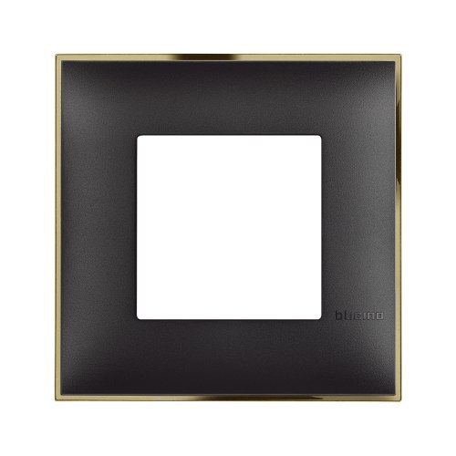 CLASSIA - рамка один пост черная золото — Bticino BT-R4802BD