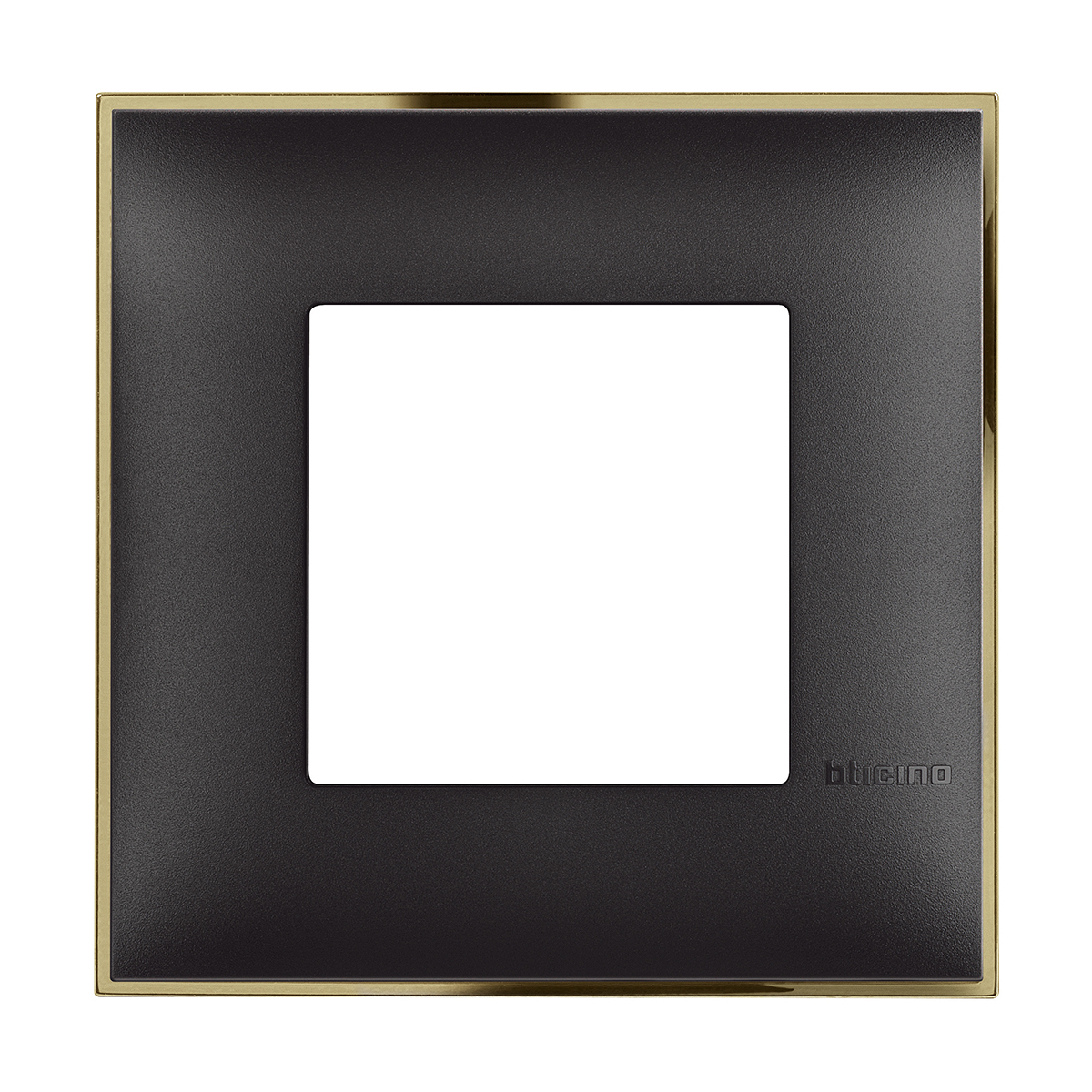 BT-R4802BD CLASSIA - рамка один пост черная золото — Bticino BT-R4802BD