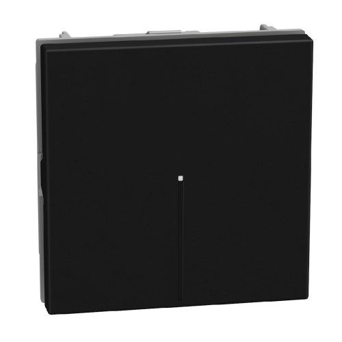 Light Now - выключатель кнопка NO Axial 2 модуля, цвет черный — Bticino BT-YD4055M2A