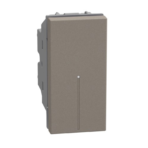 Light Now - выключатель кнопка NO Axial 1 модуль, цвет камень — Bticino BT-YG4055A