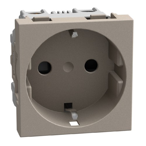 Light Now - розетка немецкого стандарта 2К+З, цвет камень — Bticino BT-YG4141