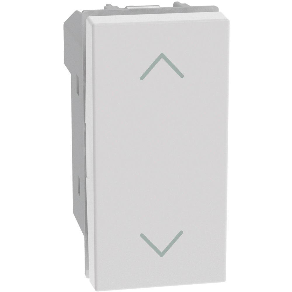 BT-YW4027N Light Now - выключатель для жалюзи, 1-0-2, с блокировкой, 1 модуль, цвет белый — Bticino BT-YW4027N
