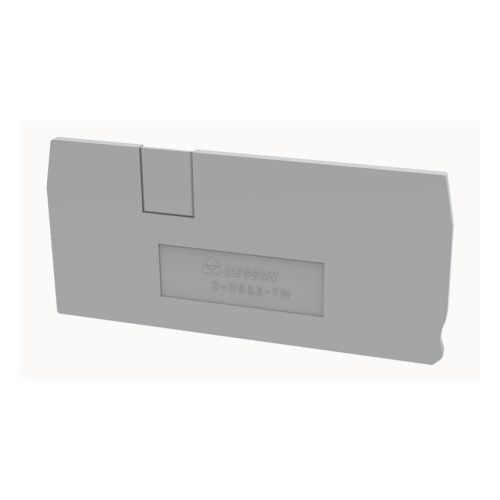 D-DS2.5-TW-01P-11-00Z(H) Торцевая крышка для пружинного клемника серая ,один вход два выхода