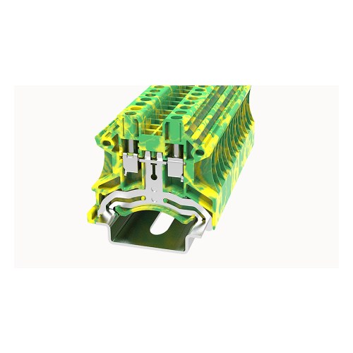 DC2.5-PE-01P-1C-00Z(H) Винтовой клемник заземляющий желто-зеленый 2,5 мм² Push-in на DIN-рейку DEGSON