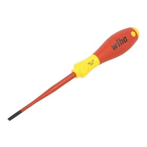Шлицевая отвертка SoftFinish electric slimFix SL4 x 100 мм — Wiha W35390
