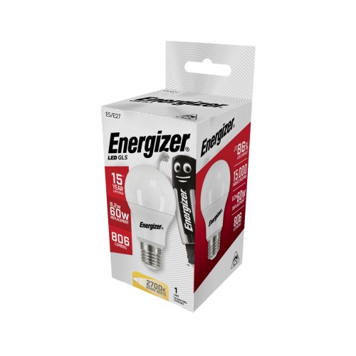 Лампа светодиодная груша Energizer E27 8.5Вт 806лм 2700К тёплый белый — Energizer S8863