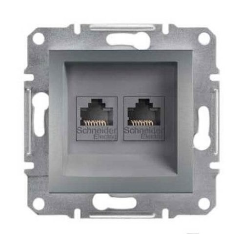 EPH4200162 Розетка телефонная двойная RJ11, СТАЛЬ Schneider Electric — Schneider Electric EPH4200162