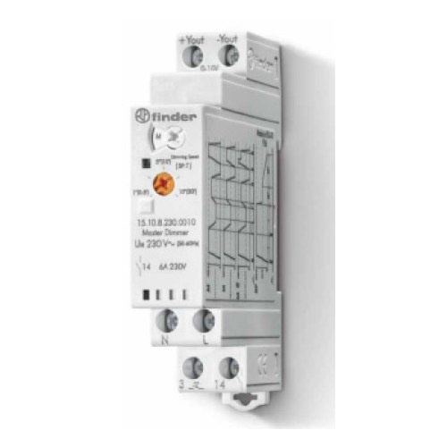 15.10.8.230.0010 Dimmer 100W - Master Dimmer - Output 0-10 V Finder — Finder 15.10.8.230.0010