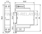 78.12.1.230.2400 Модульный импульсный бп - 12W (24V DC) 110-240 V AC - 1 module Finder — Finder 78.12.1.230.2400, фото 3