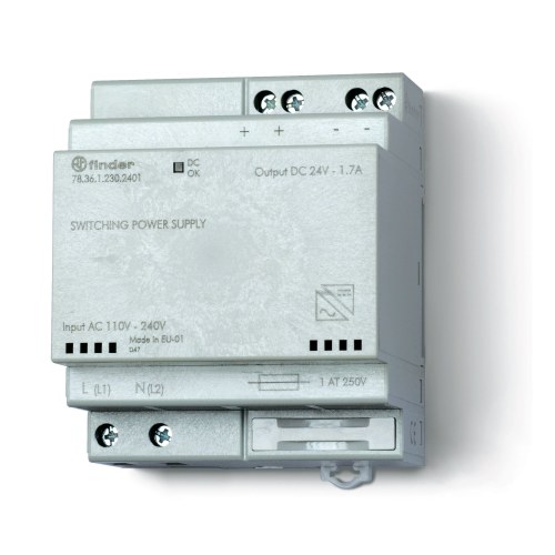 78.36.1.230.2401 Модульный импульсный бп - 36W (24V DC) 110-240 V AC - 4 modules Finder — Finder 78.36.1.230.2401