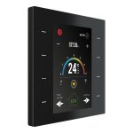 8 клавишный сенсорный выключатель с экраном, черный, артикул ITR328-1101