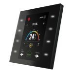 8 клавишный сенсорный выключатель с экраном, черный, артикул ITR328-1101