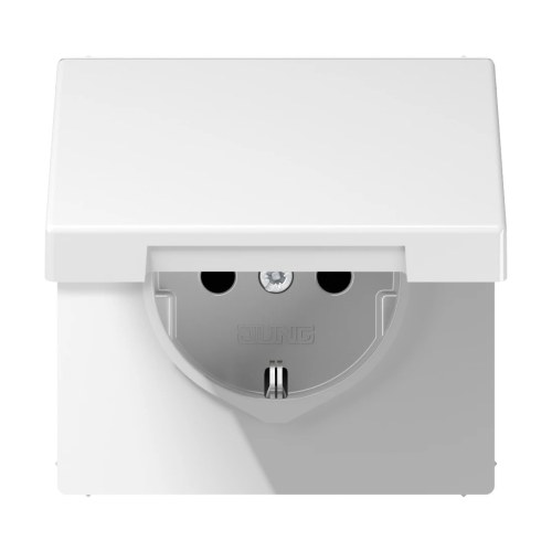 LS1520BFKLWW SCHUKO-розетка с откидной крышкой JUNG — JUNG LS1520BFKLWW