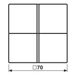 LS404TSAWW KNX Набор клавиш для Сенсор-модуль, 4-кратный JUNG — JUNG LS404TSAWW, фото 2