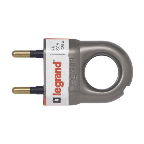 Вилка c кольцом 2К 6А Legrand, алюминий — Legrand 50165