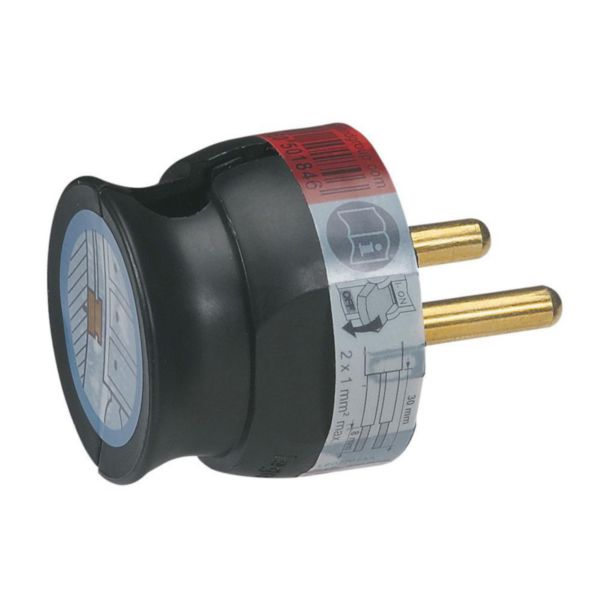 LG-50184-1 Вилка ультраплоская (черн. ) Legrand — Legrand 50184