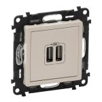 Зарядное устройство с двумя USB разъемами 100-240В~ 50-60Гц 5В 1500мА + лицевая панель Valena Life, слоновая кость Legrand — Legrand 753512