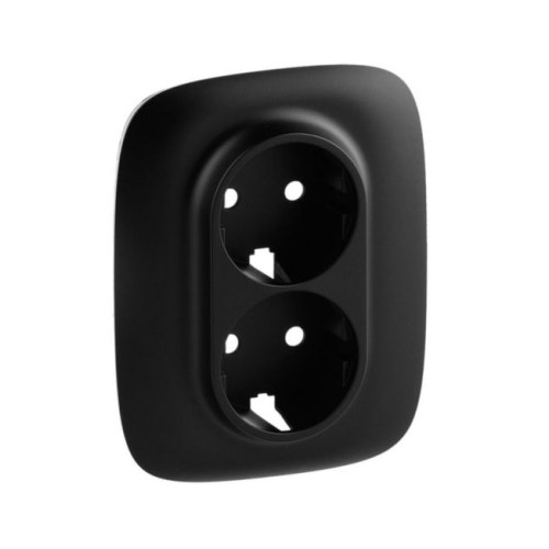Valena ALLURE. Лицевая панель для розеток 2х2К+З. Антрацит Legrand — Legrand 754958