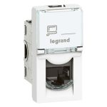 Компьютерная розетка RJ45 cat. 6, 1 модуль, Legrand Mosaic, белая — Legrand 76561