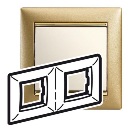 Рамка 2-постовая Valena Classic, Матовое Золото Legrand — Legrand 770302