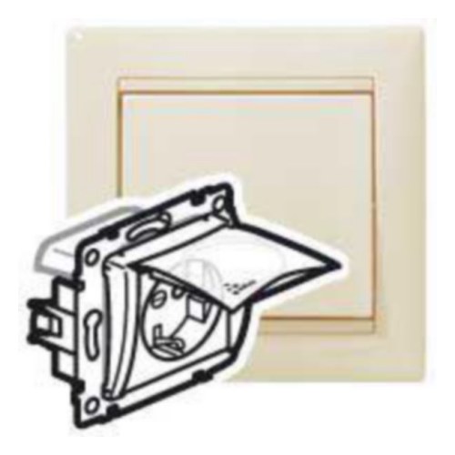Valena Розетка. 2к+З Нем. Стд. Со Шт(Сл. К) IP44 Legrand — Legrand 774120