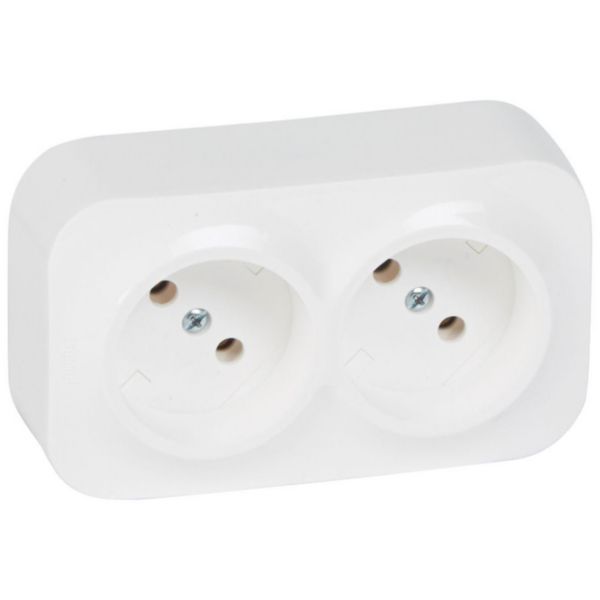 LG-782412-1 Forix Розетка 2х (бел. ) Legrand — Legrand 782412