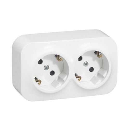 Forix Розетка с заз. и со шторкамиками 2х (бел. ) Legrand — Legrand 782423