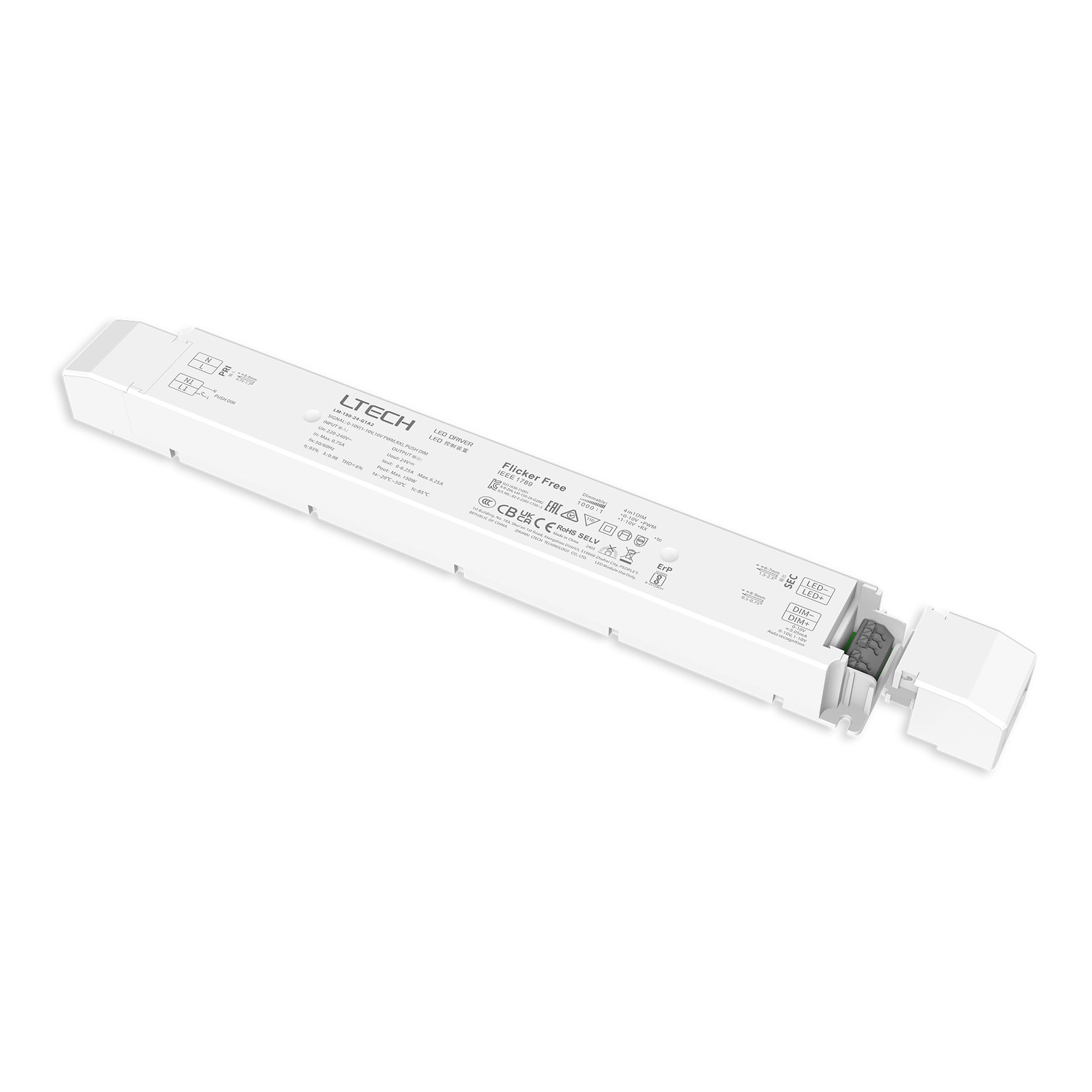 Драйвер для LED лент, 150 ватт, 0-10 вольт Драйвер для LED лент, 150 ватт, 0-10 вольт, артикул LM-150-24-G1A2