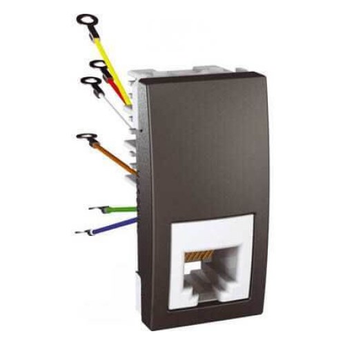 MGU3.490.12 Телефонная розетка RJ11 1-модуль (графит) Schneider Electric — Schneider Electric MGU3.490.12