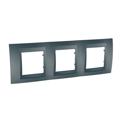 MGU6.006.12 Unica Top - cover frame - 3 gang - graphite Schneider Electric — Schneider Electric MGU6.006.12