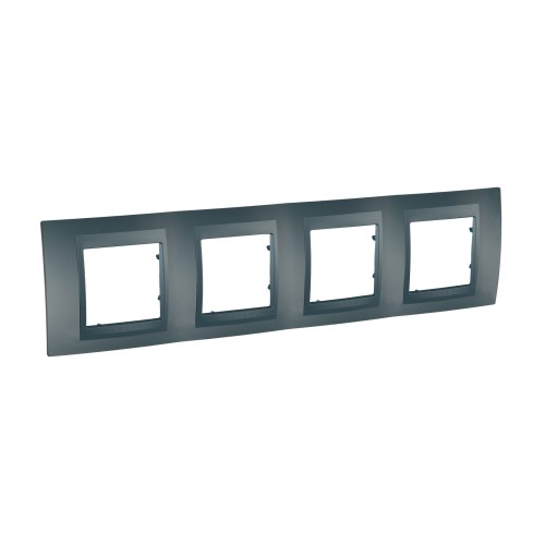 MGU6.008.12 Unica Top - cover frame - 4 gang - graphite Schneider Electric — Schneider Electric MGU6.008.12