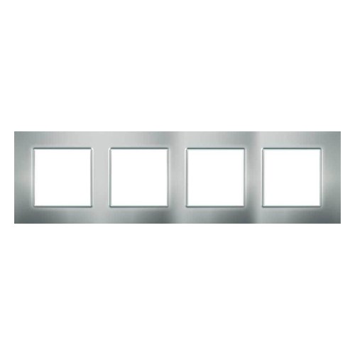 MGU6.708.55 Рамка 4 постовая Quadro "Серебро" Schneider Electric — Schneider Electric MGU6.708.55