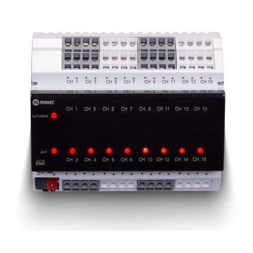 KNX реле 16 канальное, артикул MSA1616-CM
