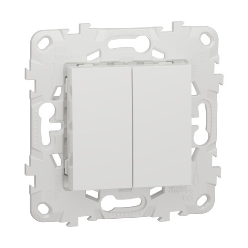 UNICA NEW выключатель 2-клавишный, сх. 5, 10 AX, 250 В, белый — Schneider Electric NU521118