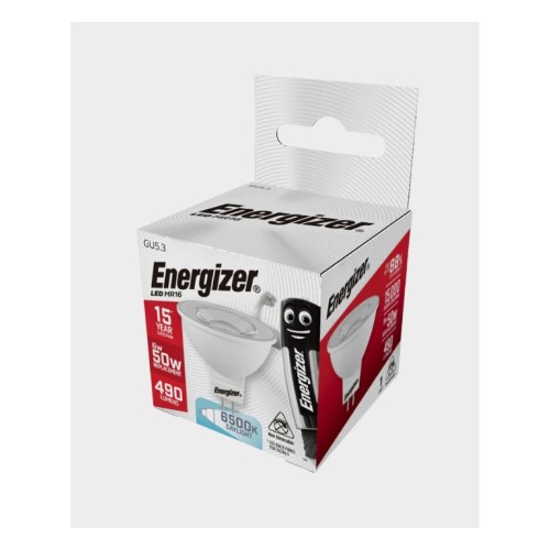 Лампа светодиодная спот MR16 Energizer GU5.3 6Вт дневной белый, угол 42°, артикул S10921