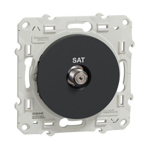 S540446 Розетка Odace SAT цвет антрацит Schneider Electric — Schneider Electric S540446