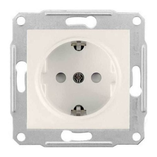 SDN3000123 Розетка с защитными шторками, с заземлением (крем) Schneider Electric — Schneider Electric SDN3000123