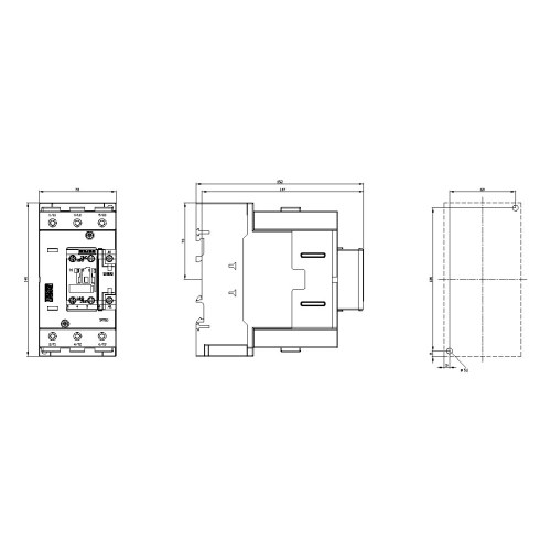 Контактор Siemens 3RT2 3P 95A 45кВт катушка 230В AC типоразмер S3 — Siemens 3RT2046-1AP00