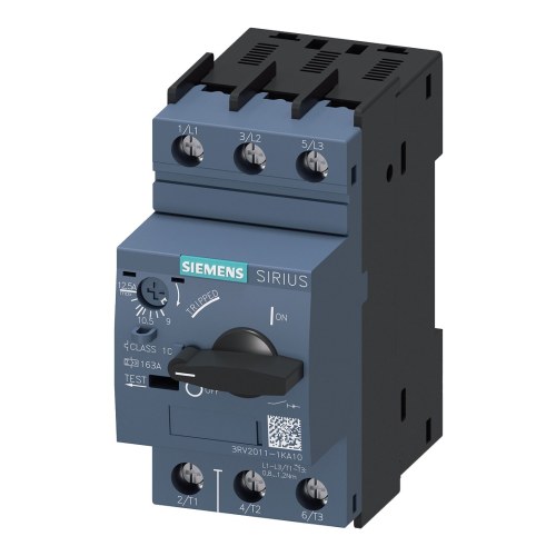 Автомат защиты двигателя Siemens 3RV2 3P 9-12,5A типоразмер S00 — Siemens 3RV2011-1KA10