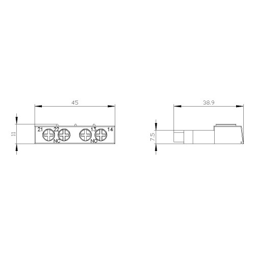 Блок вспомогательных контактов Siemens 3RV2 1 НО + 1 НЗ для 3RV2 — Siemens 3RV2901-1E