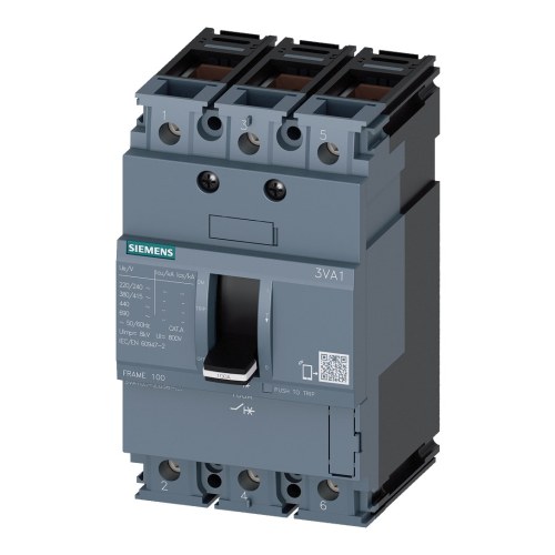 Автоматический выключатель в литом корпусе Siemens 3VA1 3P 16A 25кА — Siemens 3VA1096-3ED36-0AA0