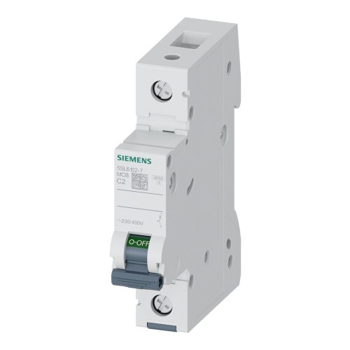 Автоматический выключатель Siemens 5SL6 1P C 2A 6кА — Siemens 5SL61027