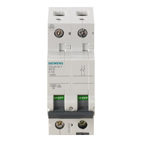 Автоматический выключатель Siemens 5SL6 2P C 16A 6кА — Siemens 5SL62167