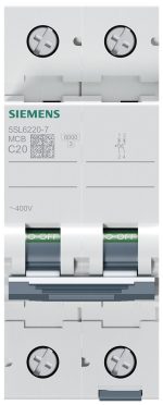 Автоматический выключатель Siemens 5SL6 2P C 20A 6кА — Siemens 5SL62207, фото 2