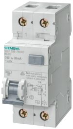 Дифференциальный автомат Siemens 5SU1 1P+N C 6A 30мА тип AC 4,5кА — Siemens 5SU1353-1KK06